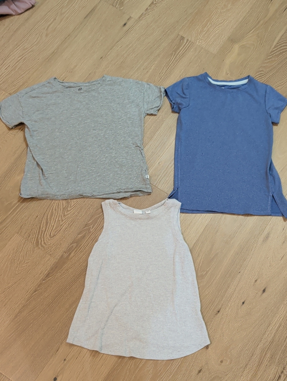 GAP 3-Pack Short Sleeve Tees - Blue, Light Gray, Light Gray